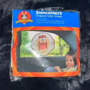 Vintage Looney Tunes “TAZ”  Suncutters Shaped Side Shade Brand New 16” x 16”